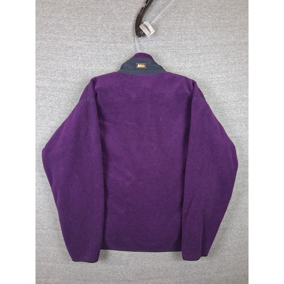 Vintage REI Adult Jacket L Purple Fleece Full Zip USA Made 90s Retro Polartec - Picture 3 of 8